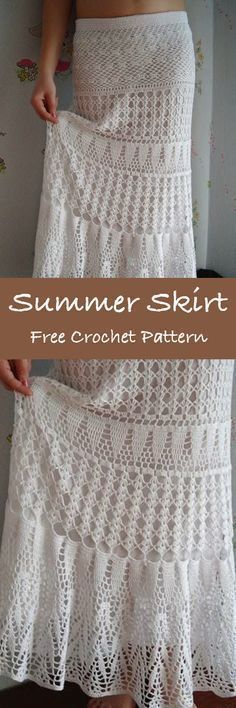 Summer Dress Free Crochet Patterns – Krazykabbage Crocheted Skirt, Crochet Patterns Free Women, Skirt Pattern Free, Crochet Summer Dresses, Crochet Skirt Pattern, Skirt Diy, Summer Dress Patterns, Mode Crochet, Crochet Skirts