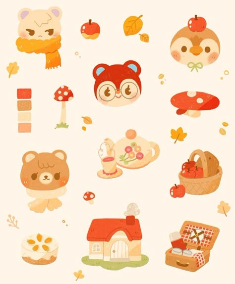 Animal Crossing Illustration, Animal Crossing Doodles, Animal Crossing Drawings, Acnh Art, Animal Crossing Art, Animal Crossing Fan Art, Animal Crossing Characters, Animal Crossing Villagers, Animal Crossing Pocket Camp