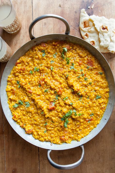 Recipe: Slow-Cooker Dal — Recipes from The Kitchn Slow Cooker Dal, Slow Cooker Lentils, Vegan Slow Cooker, Slow Cooker Vegetarian, Veggie Meals, Dal Recipe, Red Lentil, Nutrition Education, Meat Free