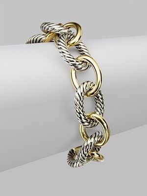 David Yurman Bracelet, Bracelets Ideas, David Yurman Jewelry, David Yurman, Gold And Silver, Jewelry Ideas, Silver Bracelets, Link Bracelets, Saks Fifth