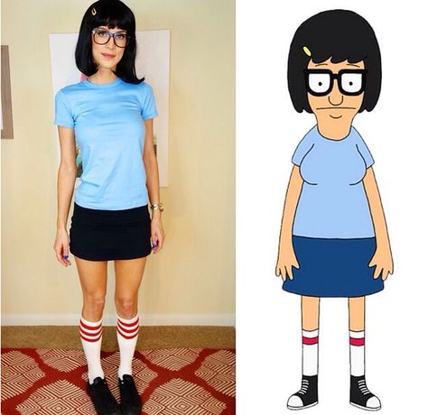 Tina Tina Halloween Costume, Bobs Burger Costume, Tina Bobs Burgers, Bobs Burgers Cosplay, Tina Belcher Costume, Bob's Burgers Halloween Costume, Bobs Burgers Costume, Costumes With Glasses, Halloween Costumes Glasses