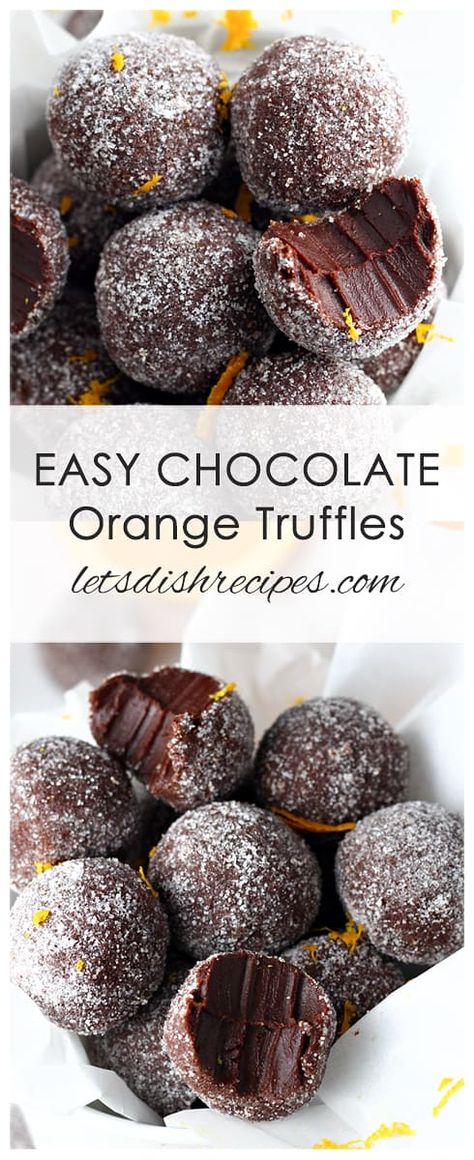 Chocolate Orange Truffles, Donat Glaze, Orange Truffles, Dessert Crepes, Easy Truffles, Chocolate And Orange, Dessert Truffles, Candy Truffles, Candy Recipes Homemade