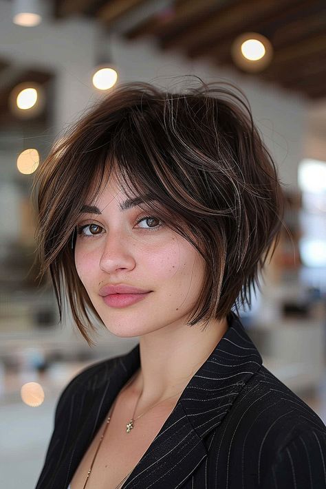 The Best Shaggy Bob Haircuts of 2024 Bob With Lowlights, Subtle Lowlights, Layered Curly Haircuts, Best Curly Haircuts, Short Shaggy Bob, Shaggy Bob Haircut, Inverted Bob Haircuts, Short Haircuts With Bangs, Side Bangs Hairstyles