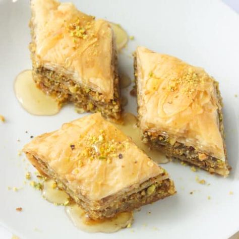 Baklava - Immaculate Bites Baclavale Recipes Greek, Baclavale Recipes, Recipes Greek, Baklava Recipe, Phyllo Dough, Honey Syrup, Clarified Butter, Baklava, Baking Pans