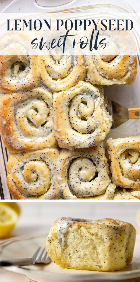 Poppyseed Rolls Recipe, Lemon Poppyseed French Toast, Lemon Poppyseed Rolls, Poppyseed Filling, Poppyseed Roll, Lemon Poppyseed Scones, Lemon Poppyseed Cookies, Lemon Rolls, Healthy 2024