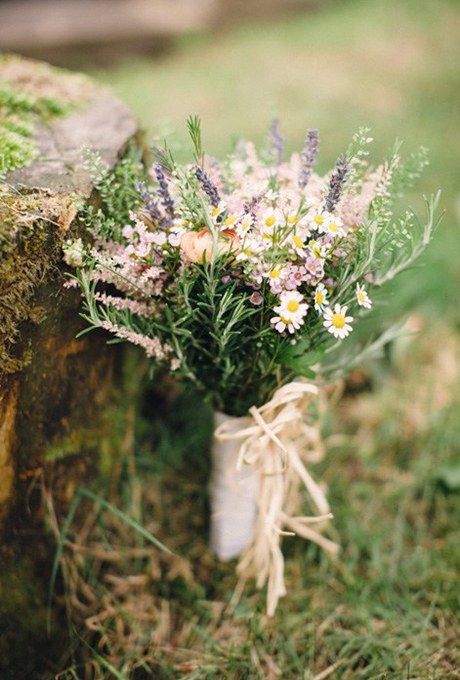 Herb Wedding, Herb Bouquet, Garden Wedding Bouquet, Lavender Wedding Flowers, Modern Wedding Flowers, Daisy Wedding, Daisy Bouquet, Lavender Bouquet, Unique Wedding Flowers