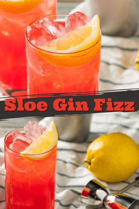 Try this vibrant Sloe Gin Fizz cocktail recipe if you're in the mood for a bubbly gin drink. You'll love the fruity sweetness and how easy it is to make. Sloe Gin Cocktail Recipe, Slo Gin Fizz Recipe, Slow Gin Cocktails, Slow Gin Fizz Recipes, Sloe Gin Fizz Recipe, Slow Gin Fizz, Sloe Gin Recipe, Sloe Gin Cocktails, Sloe Gin Fizz