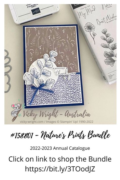 I love the Nature's Prints Bundle along with the lovely Sun Prints DSP. Created for a customer Blog Hop. #naturesprintsbundle, #sunprintsDSP, #stampinup, #vickywright, #DSP, #loveitchopit, #stampandcreate, #easystamping, #cleanandsimple, #stamptoshare October Events, Sun Prints, Butterfly Cards, Nature Prints, Card Maker, Stamped Cards, Craft Room, Scrapbook Pages, I Card