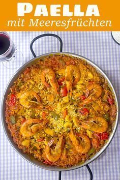 Paella mit Meeresfrüchten (Paella de Mariscos) | Madame Cuisine Rezept Easy Dinner For 2, Seafood Lasagna, Seafood Paella, Shrimp Recipes For Dinner, Shellfish Recipes, Grilled Seafood, Seafood Salad, Cuisine Recipes, Shrimp Recipes