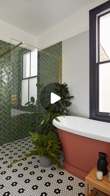 Ca’ Pietra on Instagram: "Having trouble deciding on tile pairings? This one is a goodie 👌  Tiles are Mono Hex Mosaic Daisy & Seaton Sea Cabbage  Bathroom design by @simplybathroomsltd Final images by @snookphotograph   #bathroomideas #bathroomsofinstagram #bathroomtiles" Bathroom Ideas With Mosaic Tiles, Ca Pietra Tiles Bathroom, Hex Bathroom Tile, Tile Pairings, Hex Tiles Bathroom, Mosaic Daisy, Mosaic Tiles Bathroom, Ca Pietra, Mosaic Bathroom Tile