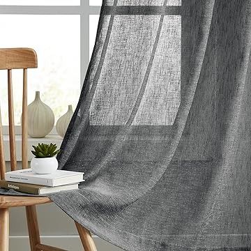 Amazon.com Shopping Cart Modern Sheer Curtains, Linen Sheer Curtains, Living Room Natural, Sheer Linen Curtains, Natural Living Room, Drape Panel, Fabric Ornaments, Curtain Accessories, Room Darkening Curtains