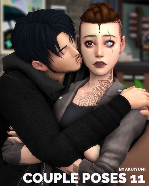 v Sims 4 Couple Poses, Sims 4 Family, Romantic Couple Poses, Alt Goth, Sims 4 Children, Sims Hair, Couples Poses, Sims 4 Cc Finds, Sims 4 Clothing