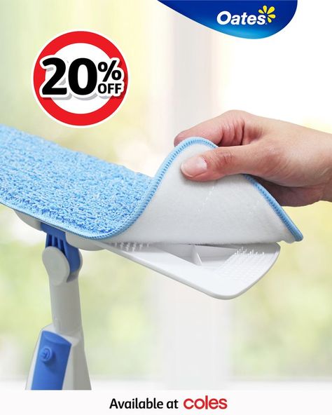 Keep your floors cleaner, for longer, with our machine washable Oates Ezy Spray Mop Refills! Simply peel off, wash and reuse! With 20% off at Coles this week, it's the perfect time to stock up and have spares in the cupboard whilst your refill is in the wash. So get in quick! Product may not be available in all Coles stores. On sale 25.08.21 until 31.08.21. While stocks last. Sustainable Cleaning, Spray Mop, Mop Heads, Busy Mum, Sparkling Clean, Linoleum, 4 Months, Household Essentials, Floor Cleaner