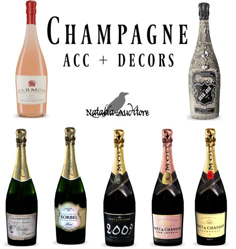 Champagne decor + accs | Natalia-Auditore on Patreon Sims 4 Champagne, Korbel Champagne, Champagne Decor, Sims 4 Cc Patreon, Cc Patreon, Sims 4 Cas Mods, Sims 4 Clutter, Sims 4 Collections, Sims 4 Cas