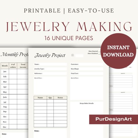 Jewelry Making Log, Jewelry Template, Business Bundle, Jewelery Business, Business Catalog, Order Form Template, Printable Tracker, Jewelry small business, catalog template, Invoice template, jewelry customer form, jewelry journal, business notes Jewelry Journal, Business Catalog, Jewelry Small Business, Project Journal, Journal Business, Catalog Template, Printable Tracker, Jewelry Template, Business Notes