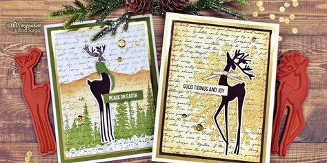 Kit Heart, Company Christmas Cards, Christmas Lyrics, Unity Stamp Company, Snowflake Background, Christmas Sentiments, Old Stamps, Holiday Stamping, Unity Stamps