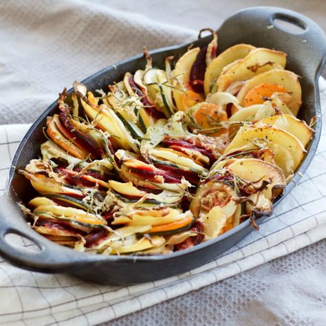 Freely Rooted Recipes, Baked Root Vegetables, Winter Panzanella Salad, Roast Celeriac, Pro Metabolic, Winter Root Vegetables, Veggie Bake, Caramelized Carrots, Root Vegetables Recipes