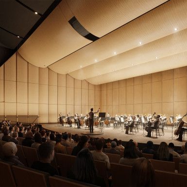 Piano Studio Room, Concert Hall Interior, Theatre Hall, Concert Hall Architecture, Auditorium Design, University Of Manitoba, Art Performance, Ceiling Plan, Conference Hall