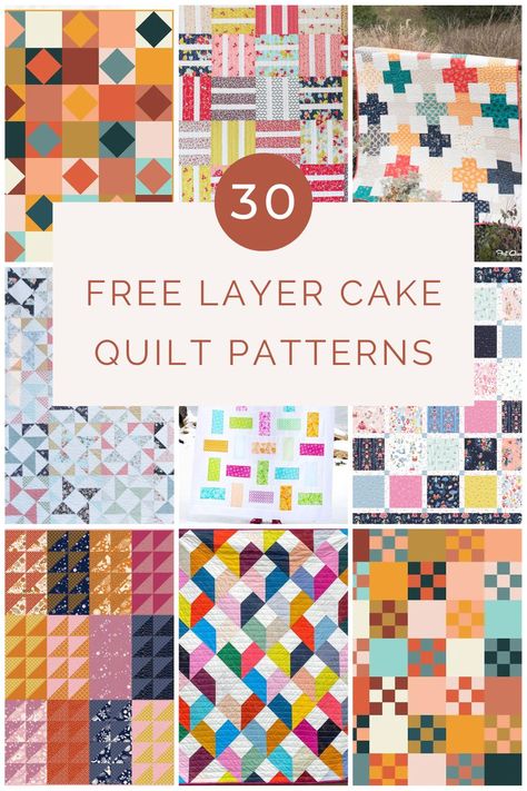 Free Quilt Pattern Using Layer Cake, Quilt Patterns With Layer Cakes, Layer Quilt Patterns, Jelly Roll Jam Quilt Pattern, Quilts Patterns Free Easy, Quilt Patterns For Layer Cakes, Prism Quilt Pattern Free, Quilt Patterns Layer Cake, Modern Layer Cake Quilt Pattern