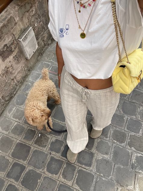 Tan Linen Pants, Beige Linen Pants, Linen Pants Outfit, Drawstring Trousers, Casual Outfit Inspiration, Stockholm Fashion, Causual Outfits, Love Clothing, Linnet