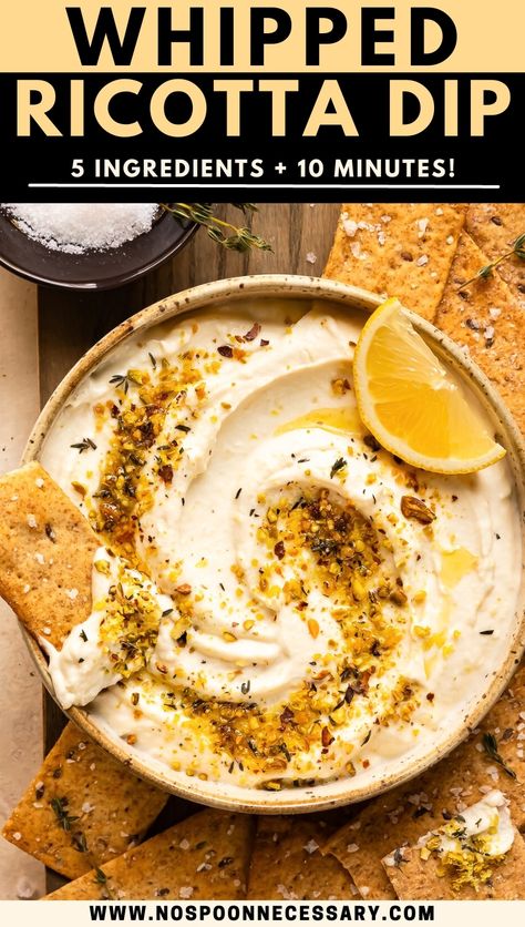 Ricotta Cheese Dip, Whipped Ricotta Cheese, Whipped Ricotta Dip, Ricotta Dip, Cheese Dips, Whipped Ricotta, Garlic Dip, Dinner Side Dishes, Dinner Sides