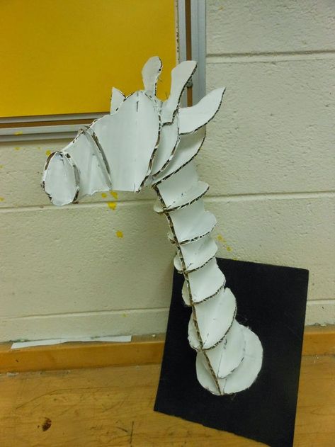 So this is a really fun project that I did with my 8th grade students just this last quarter. I had never done this project before but I got... Paper Sculpture Ideas, 3d Art Projects, High School Art Lessons, High School Art Projects, Sculpture Lessons, 8th Grade Art, Middle School Art Projects, Art Lessons Middle School, Folding Origami