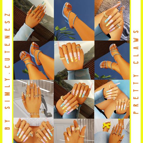 Sims 4 Nails Pose, Sims 4 Cc Feet Nails, Sims 4 Nail Poses, Sims 4 Cc Body Shape, Nail Poses, Baddie Poses, Random Poses, Cc Nails, Sims 4 Nails