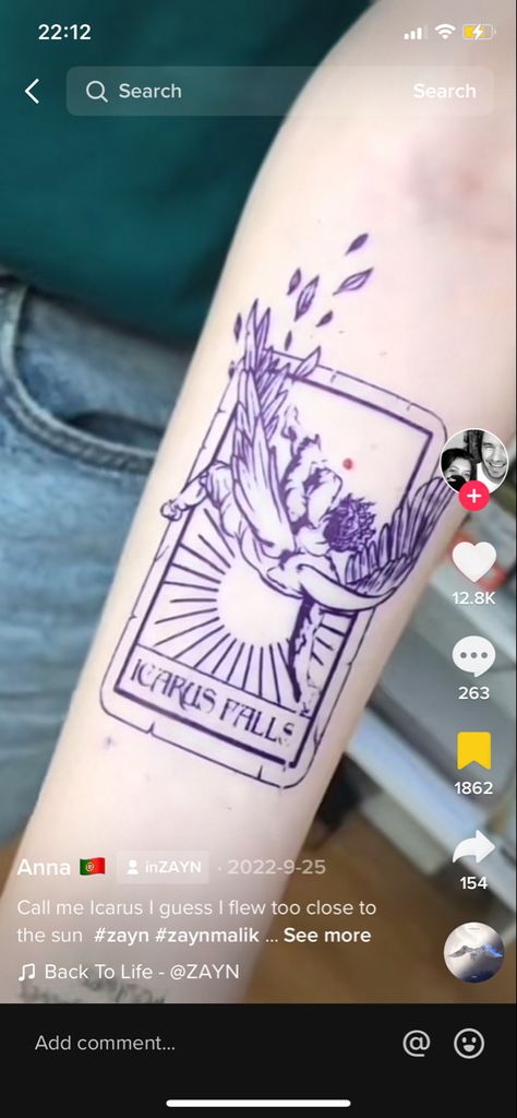 Aphrodite Tattoo, Icarus Tattoo, Icarus Fell, Tattoo 2023, Tarot Card Tattoo, Tarot Tattoo, Greek Mythology Tattoos, Mythology Tattoos, Greek Tattoos