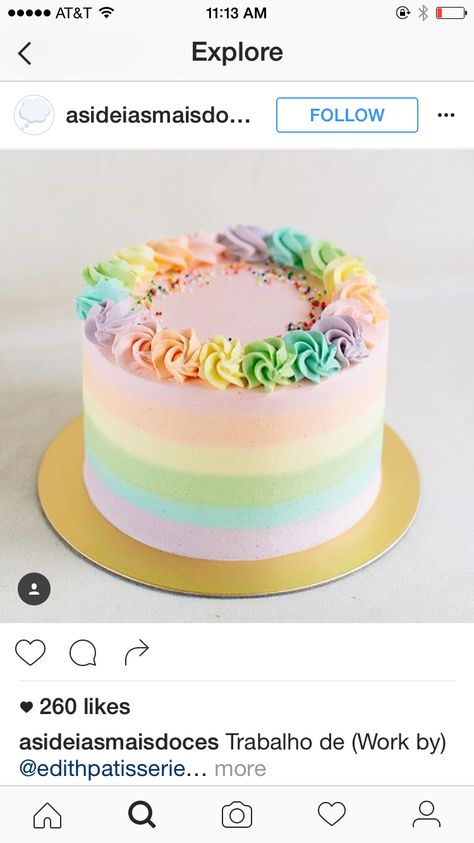 Round Rainbow Cake, Rainbow Mermaid Unicorn Cake, Unicorn Cake No Fondant, Beautiful Cupcakes Birthday, Round Birthday Cakes, Pastel Desserts, Pastel Rainbow Cake, Rainbow Layer Cakes, Chocolate Drip Cake