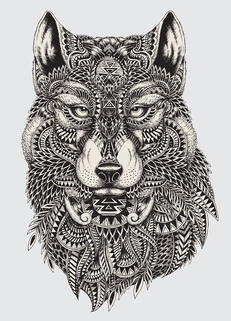 Wolf Tattoo Meaning | Strength, intelligence, loyalty, perserverance and compassion Wolf Study, Animal Zentangle, Wolf Tattoo Meaning, Dotwork Tattoo Mandala, Mandala Wolf, Wallpapers Samsung, Abstract Wolf, Tattoos Meaning, Wolf Illustration