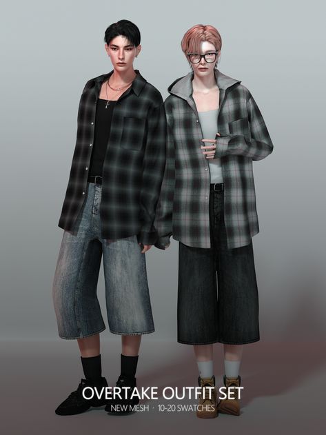 [Preview] Overtake Outfit Set | Patreon Male Hoodie, Ts4 Clothes, Sims 4 Men Clothing, Masculine Clothing, The Sims 4 Lots, Sims 4 Male Clothes, Skater Outfits, Sims 4 Body Mods, Sims 4 Mm Cc