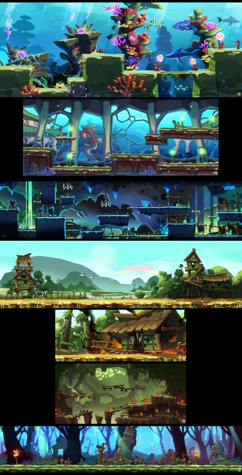 2d Game Concept Art, Platform Game Design, 2d Platformer Level Design, Level Design Concept, Game Design Inspiration, Game Environment Concept Art, Game Design Ideas, Adorable Home Game, Adorable Home Game Design Ideas