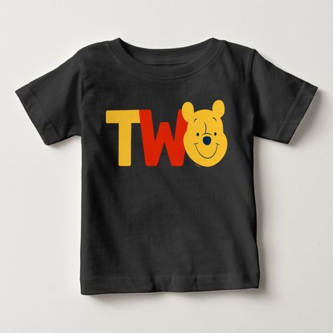 Winnie the Pooh TWO - Second Birthday Baby T-Shirt - baby shirts Winie The Pooh, 2nd Birthday Shirt, Winnie The Pooh Birthday, Cute Winnie The Pooh, 2nd Birthday Party Themes, Disney Birthday, Second Birthday, Top Baby Products, Boy Birthday Parties