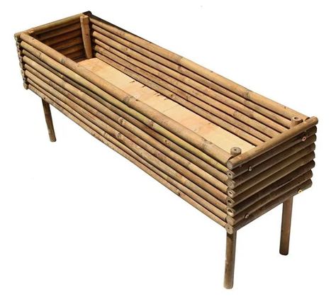 Bamboo Planter Boxes, Bamboo Planter Ideas, Bamboo Raised Bed, Bamboo Raised Garden Beds, Bamboo Diy Ideas, Diy Bamboo Ideas, Bamboo Diy Projects, Bamboo Crafts Diy, Diy Bamboo Projects