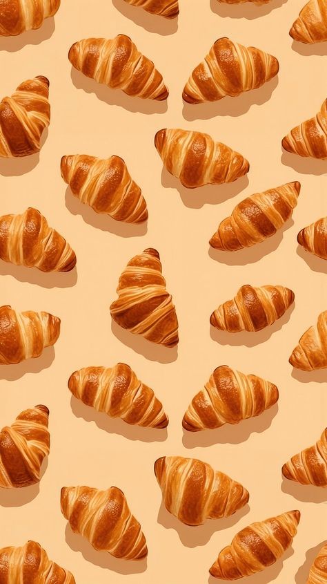 Cute Wallpapers Food, Bakery Aesthetic Wallpaper, Dessert Aesthetic Wallpaper, Croissant Wallpaper, Croissant Illustration, Breakfast Wallpaper, Food Wallpaper Aesthetic, Croissant Aesthetic, Wallpapers Food