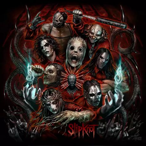 Imgur Post - Imgur Slipknot Tattoo, Slipknot Logo, Arte Heavy Metal, Craig Jones, Chris Fehn, Metallica Art, Slipknot Band, Rock Band Posters, Heavy Metal Art