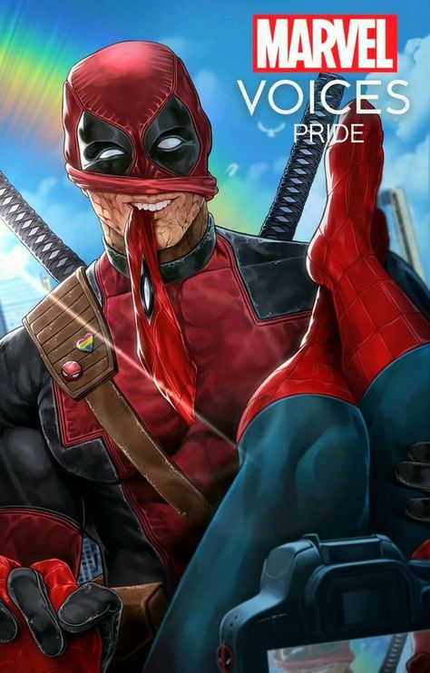 Ja I Ty, Deadpool Spiderman, Deadpool X Spiderman, Deadpool Art, Deadpool And Spiderman, Deadpool Wolverine, Spiderman Comic, Spiderman Art, Marvel Memes