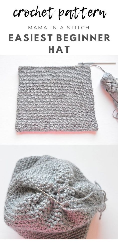 This is so easy to crochet and it's created by making a basic tube! I love the look of the stitching and it looks super comfy. Free pattern and pictures to help you along. Crochet Tube Hat Free Pattern, Crochet Tube, Loom Crochet, Crochet Ornament Patterns, Baby Frock Pattern, Crochet Baby Cardigan, Crochet Knit Hat, Crochet Ornaments, Hat Patterns