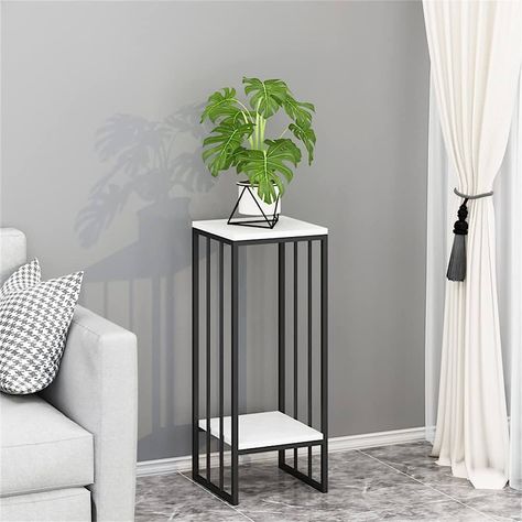 YXDFG 2 Tier Metal Plant Stand,High Square Iron Art Planter Stand, with Wood Rack Multiple Flower Pot Plant Holder Shelves,for Living Room Office Garden,Gold A,30×30×55cm : Amazon.co.uk: Home & Kitchen Outdoor Metal Plant Stands, Tiered Plant Stand Indoor, Metal Plant Stands, Tiered Plant Stand, Indoor Porch, Garden Plant Stand, Porch Living, Support Plante, Wood Rack