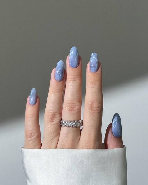 22 Chic Summer Blue Nails: Trendy Acrylic & Gel Designs for 2024 Light Blue And White Nails Design, Nailart Blue, Nails Light Blue, Nailinspo Nailart, Light Blue Nails, Baby Blue Nails, Nagel Tips, Easy Nails, Blue Nail Designs