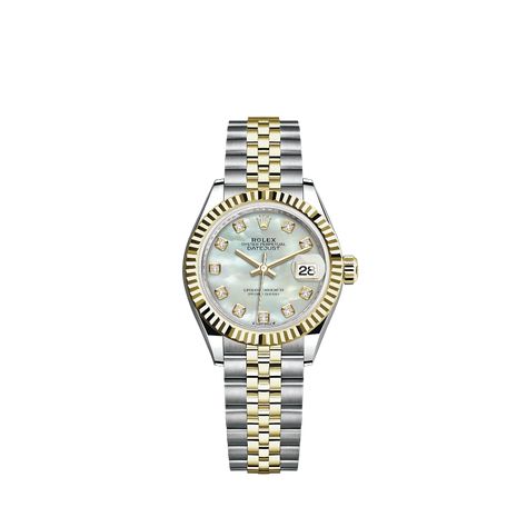 Rolex Lady-Datejust watch: Oystersteel and yellow gold - m279173-0013 Classic Watch Women, Rolex Bracelet, Rolex Women, Swiss Luxury Watches, Timeless Watches, Oyster Perpetual Datejust, Gold Rolex, New Rolex, Rolex Models