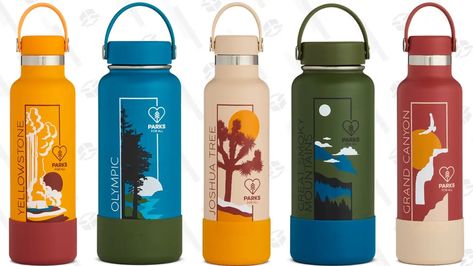 Hydro Flask Is Celebrating Our National Parks With Stunning, Limited Edition Bottles Thermos Design, Exxon Mobil, Hydro Flask Bottle, Flask Design, Hydro Flask Water Bottle, Banner Design Inspiration, Greek Statues, Flask Bottle, Cute Water Bottles