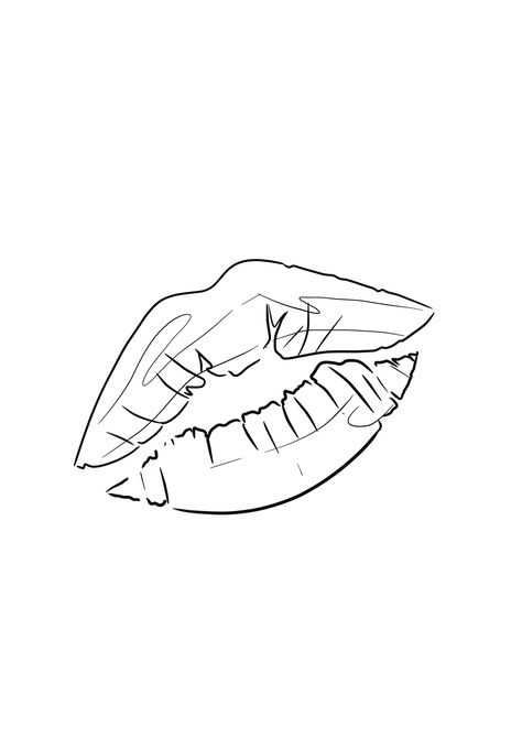 Outline Tattoos For Women, Lips Tattoo Stencil, Simple Tattoos Outline Line Drawings, Simple Tattoo Outlines, Valentines Flash, Lip Stencil, Lip Outline, Dragon Tattoo Drawing, Half Sleeve Tattoo Stencils