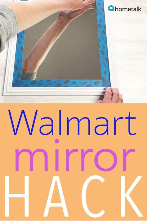 You'll be happy you saw this! Inexpensive Mirror, Fretwork Mirror, Mirror Hack, Decor Makeover, Diy Pallet Sofa, Unique Mirror, Door Mirrors, Diy Wall Shelves, Wal Mart