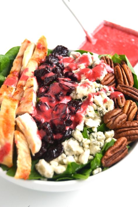 Michigan Salad Recipe, Cherry Salad Dressing, Michigan Cherry Salad, Bing Cherry Salad, Cherry Salad Recipes, Cherry Salad, Cottage Cheese Salad, Cherries Salad, Michigan Food