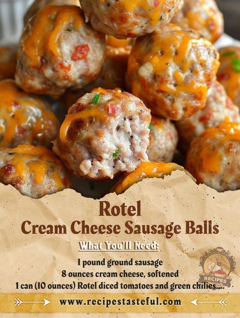 Rotel Sausage Cream Cheese Balls, Rotel Cream Cheese Sausage Balls, Cream Cheese Rotelle Sausage Balls, Total Cream Cheese Sausage Balls, Starter Snacks, Totem Cream Cheese Sausage Balls, Rites Cream Cheese Sausage Balls, Sausage Ballls, Cheese Sausage Balls