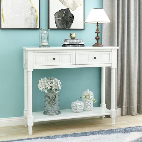 Blue Console Table, Sofa Table With Drawers, Entry Console Table, White Console Table, Sofa Console, Console Table With Drawers, 2023 Art, Wooden Console Table, White Rectangle