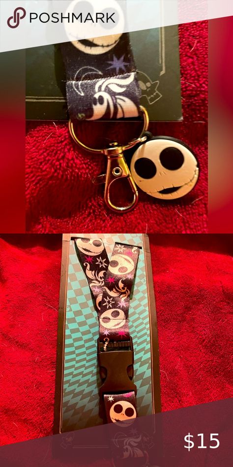 Nightmare Before Christmas Lanyard.  I will post the matching badge reel. Cute Nightmare Before Christmas, Zero Dog, Jack Skellington Faces, Jack Skellington, Nightmare Before, Badge Reel, Nightmare Before Christmas, Before Christmas, Lanyard