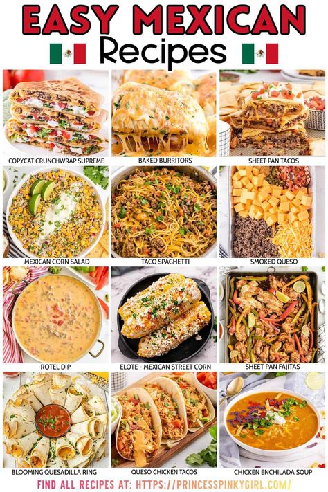 Spanish Meal Ideas, Mexican Dinner Ideas Easy Quick, Mexican Food At Home, Soft Mexican Food, Mexican Inspired Recipes, Popular Mexican Dishes, Mexican Fall Recipes, Easy Mexican Dishes Authentic, Mexican Meal Ideas