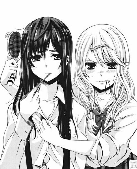 citrus, manga, and yuri image We Heart It, Lost, Hair, Anime, Kawaii